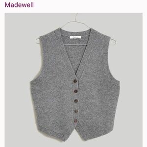 Madewell gray knit vest